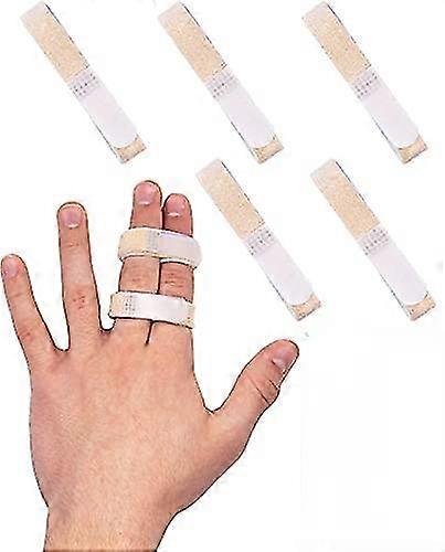 5pcs Buddy Tape Finger Straps Padded No-slip Hook Loop Reusable Splint Injured Fingers