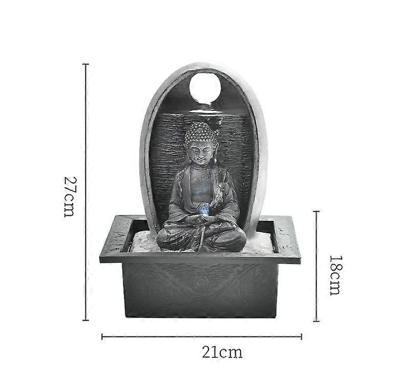 Redkid Bouddha Fontaine Cascade de table Fengshui Méditation Relaxant Décoration Intérieure Kit Casc