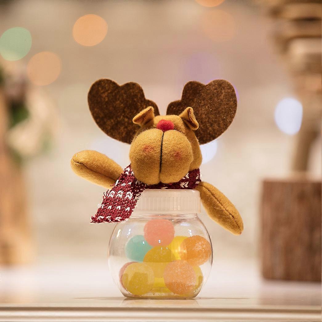 Round Transparent Plastic Candy Jar for Christmas Decorations, 1.5L Capacity, Clear Color, Durable Material