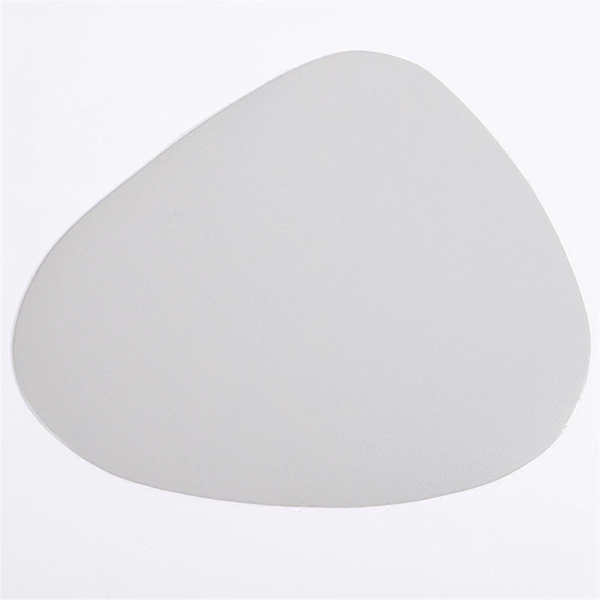 4Pcs Placemats for Table Waterproof Non- Coaster Leather Place Kitchen Accessories,Gray