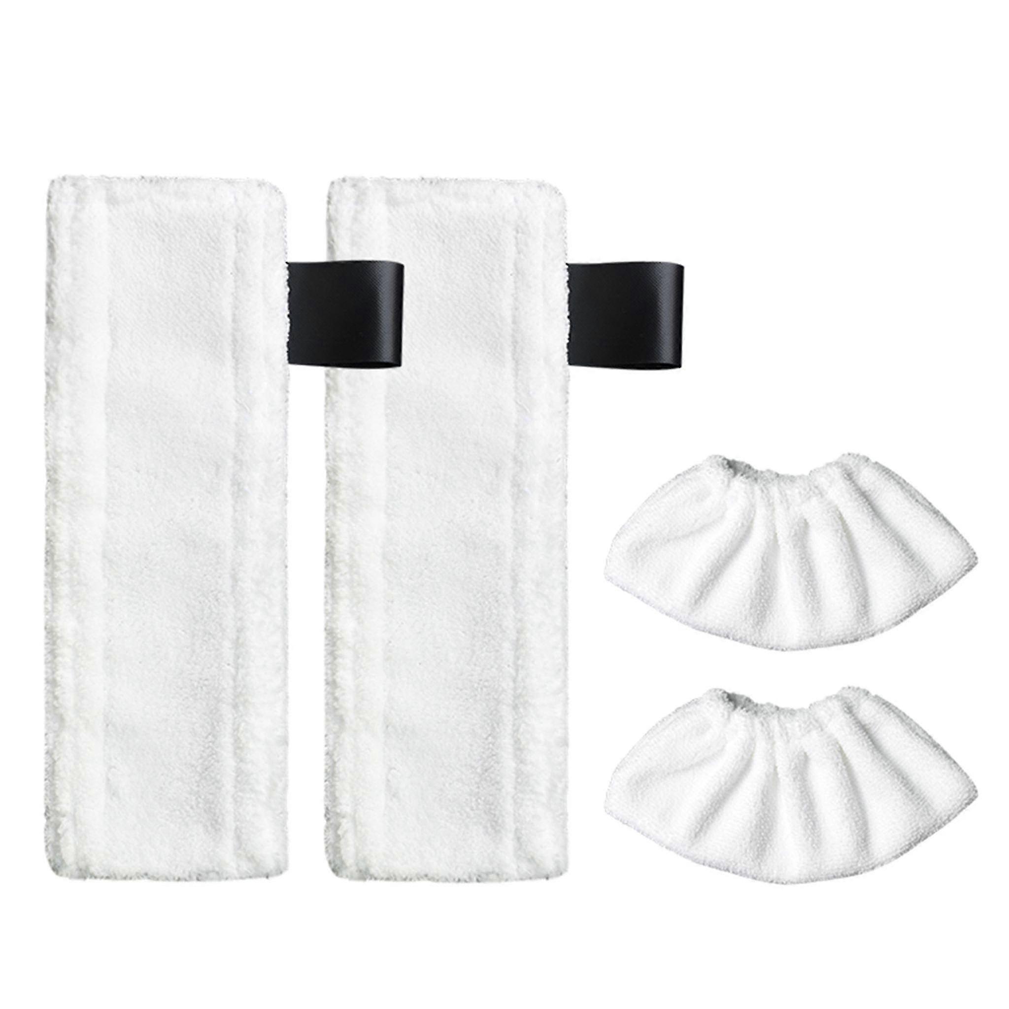 Microfibre Cloth Set For Krcher Easyfix Sc2 Sc3 Sc4 Sc5 Steam Cleaner, White