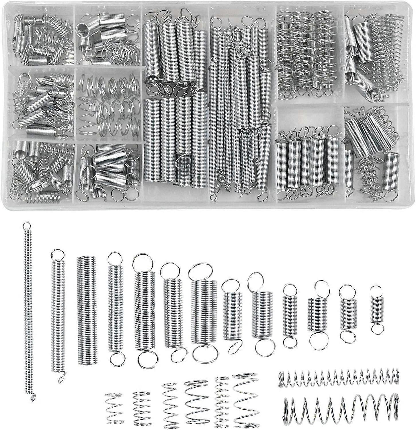 200st Healwe Fjädrar Diverse Set Spänning Metallfjädrar Förlängda Fjädrar