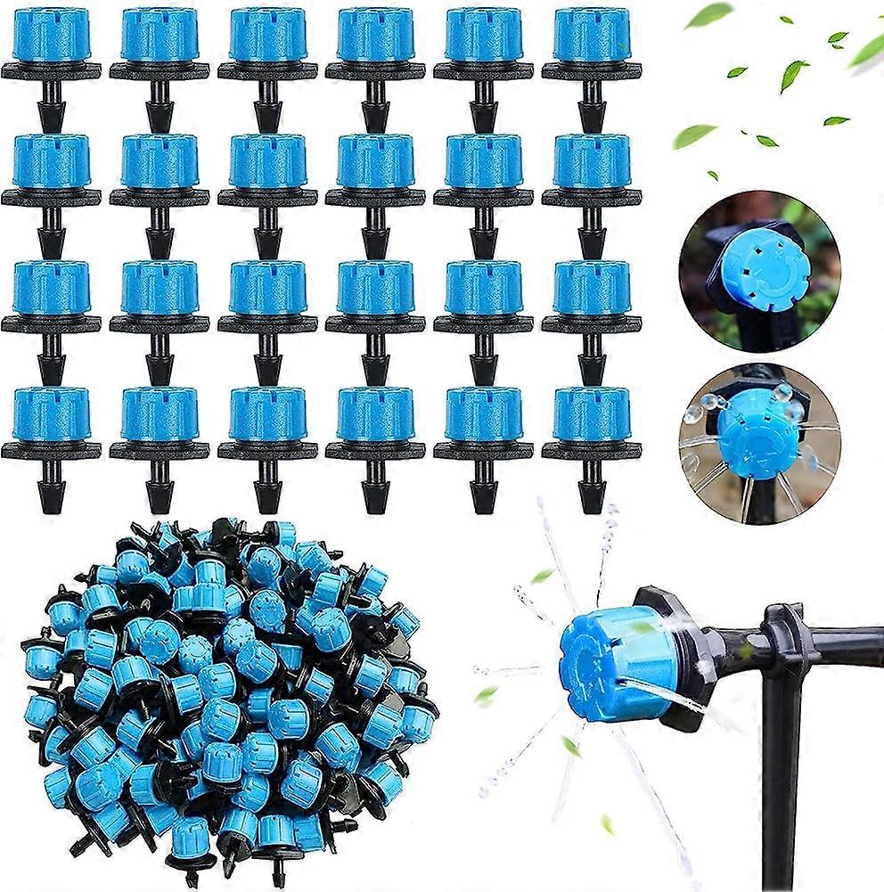 200Pcs 1/4" Dripper Irrigation. Adjustable Irrigation Drippers Drip Irrigation