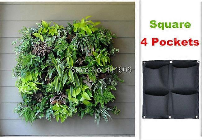 Thicken Quality Plant Growing Kits Four Pockets Hanging Vertical Garden Fruit Vege Planters Indoor Outdoor Create Green Wall Easily