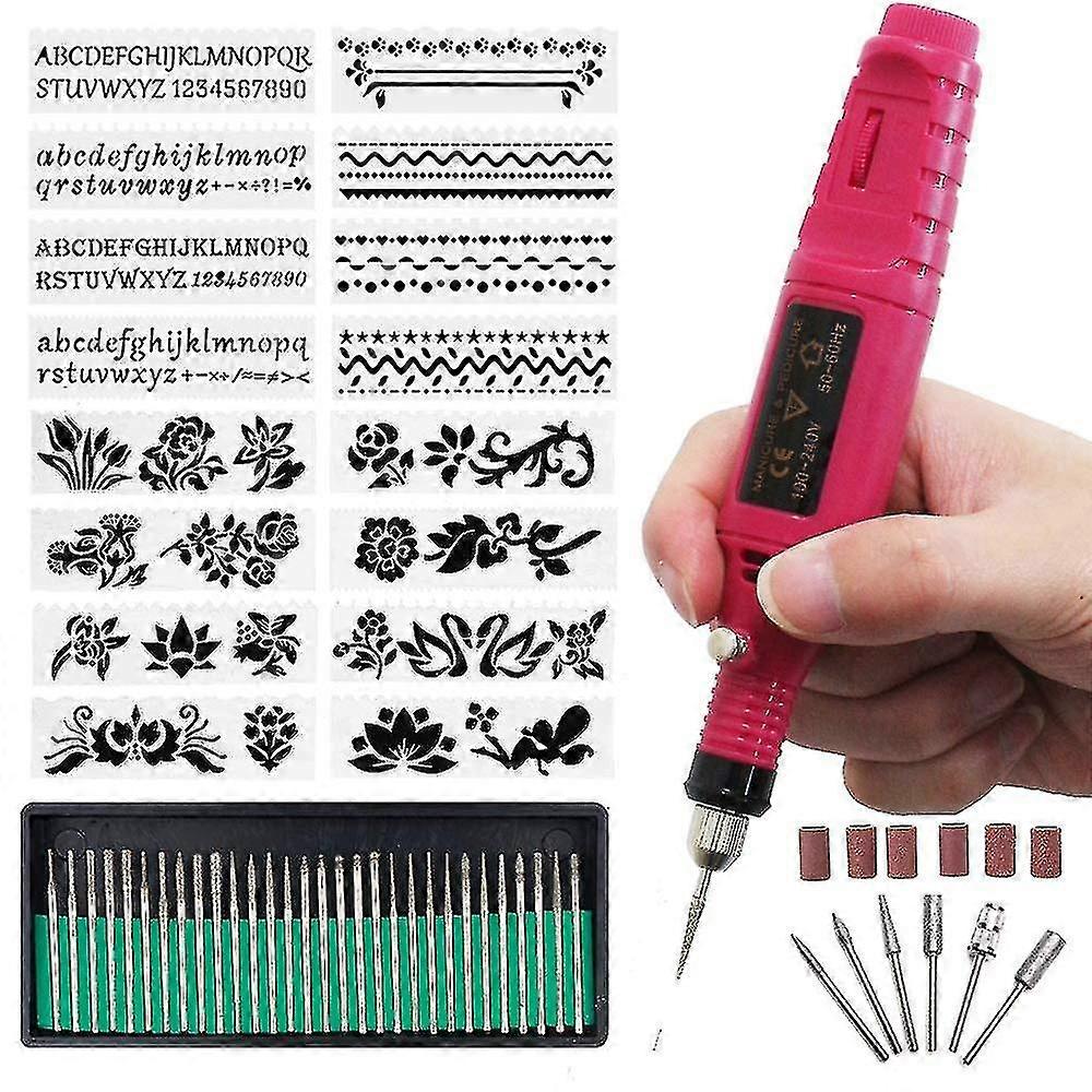 Electric Enr Eng Pen Mini Diy Etcher Eng Carve Tool Kit With Tip Bit To En On Metal Glass