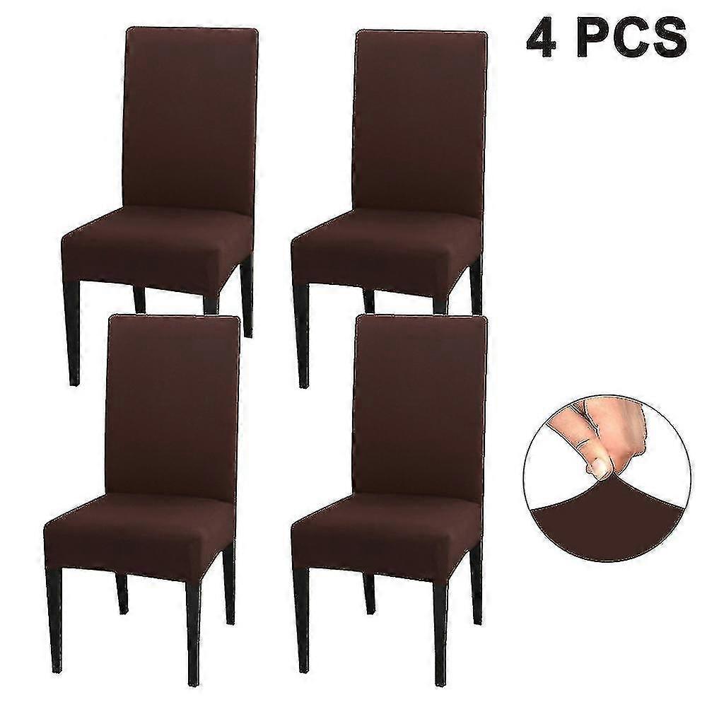 4 Pack Removable Washable Short Dining Chair Slipcovers