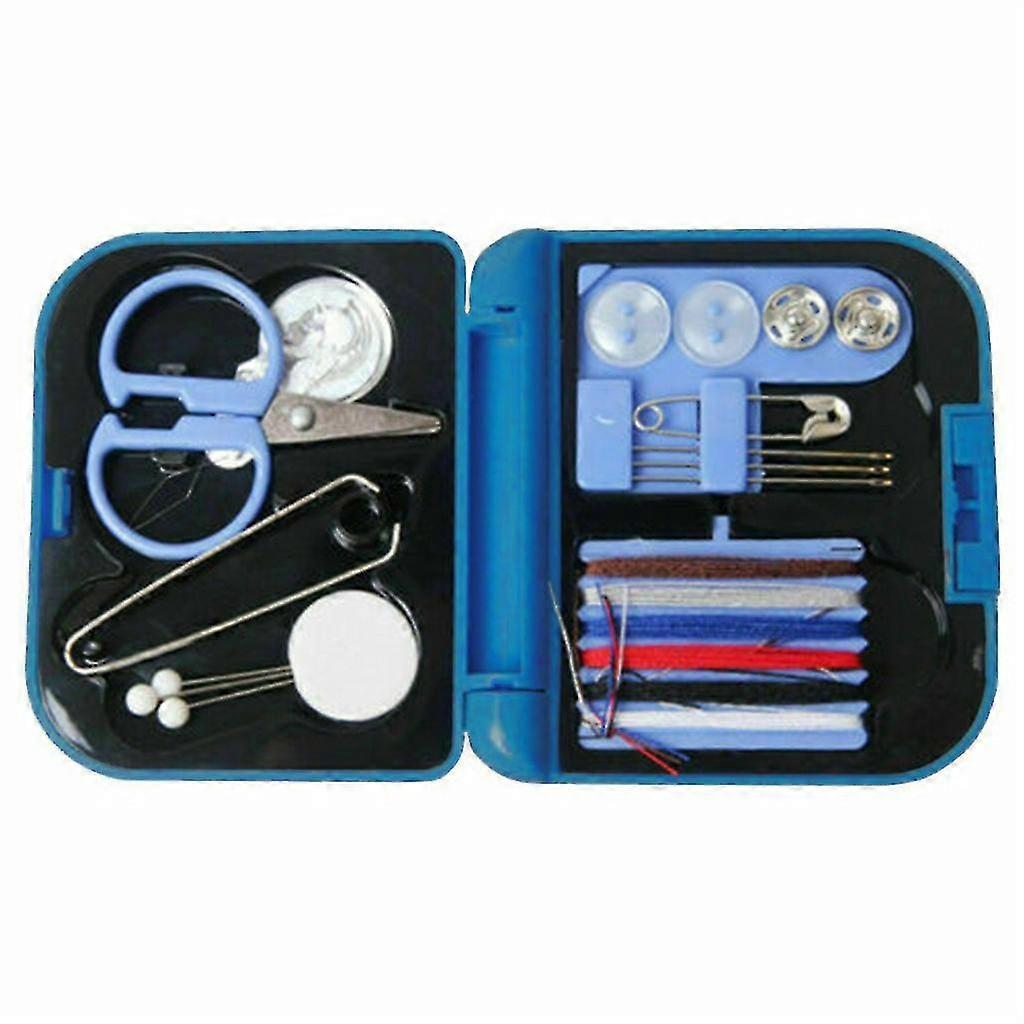 Travel Sewing Kit Thread Needles Mini Case Plastic Scissors Outdoor Hot Set
