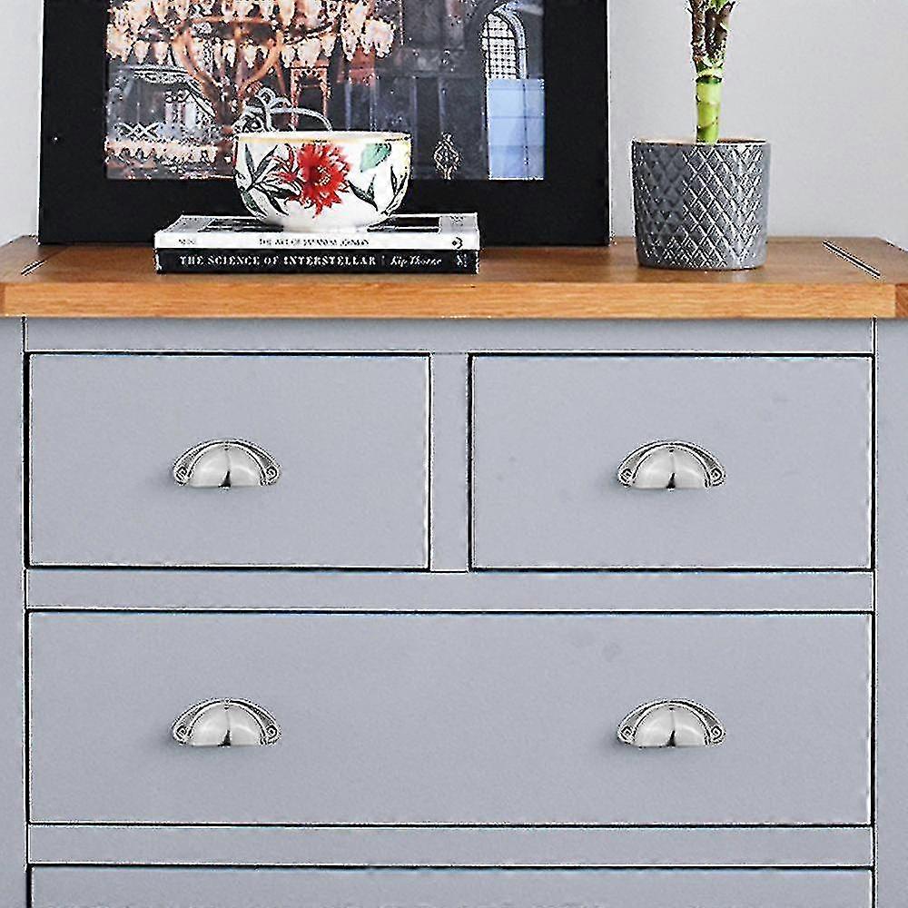 6/12pcs Retro Shell Cup Pull Handles Home Kitchen Door Cupboard Cabinet Furniture Drawer Knobs