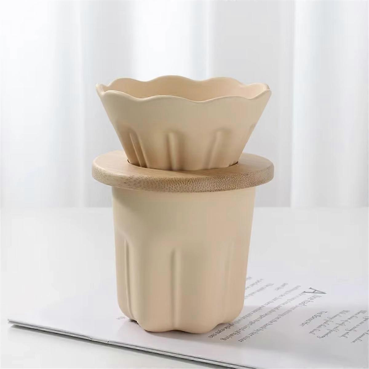 Ceramics Hand-Brewed Coffee Filter Cup Coffee Pour over Kettle Set Coffee Set High Temperature Resi
