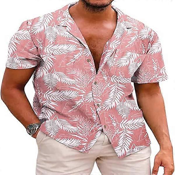 Men's Tropical Forest Print Button Down Shirt