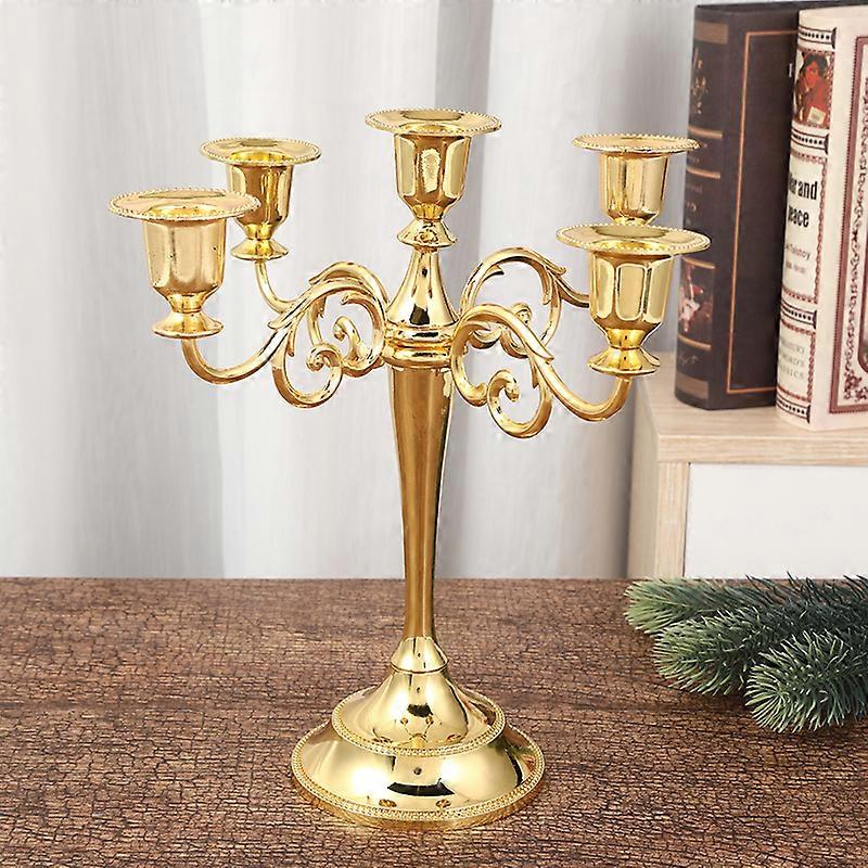 Gold Candelabra Candlesticks-5 Arm Candlesticks