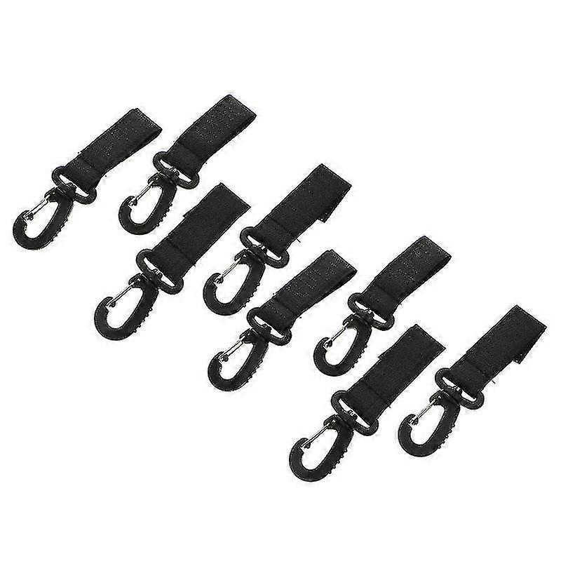 Black Stroller Accessories 8 Piece Stroller Organizer Hook Swivel Clip