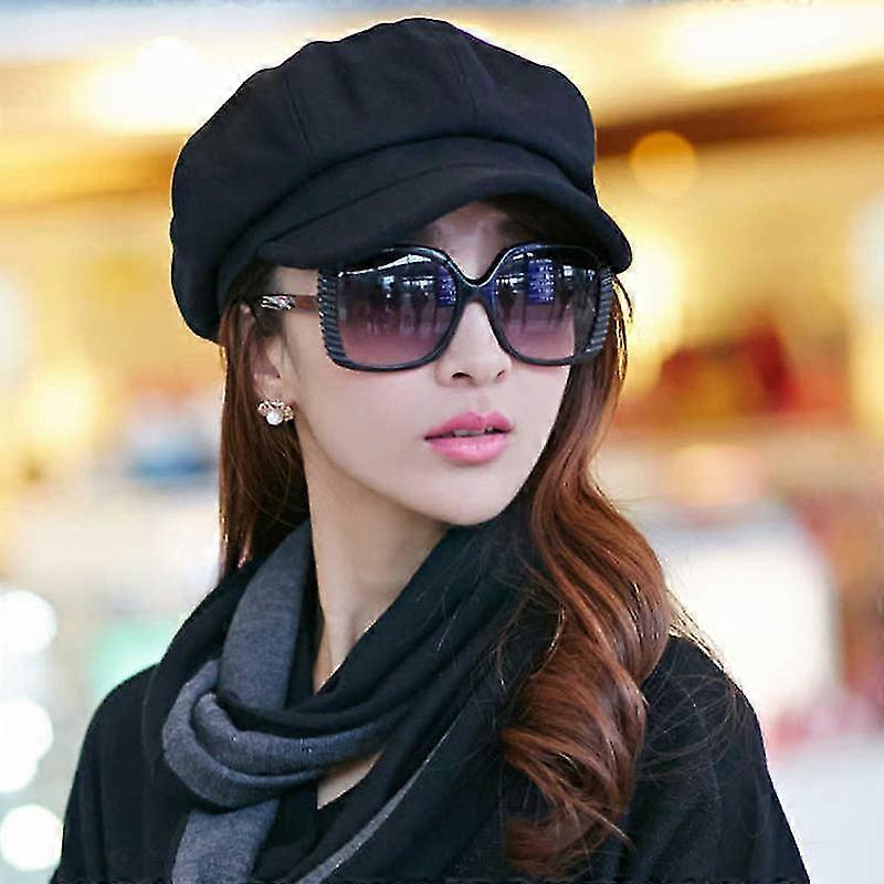 Γυναίκες Newsboy κορυφώθηκε Beret Καπ ζεστό καπέλο γείσο επίπεδη οκταγωνικό ανώτατο καπάκι