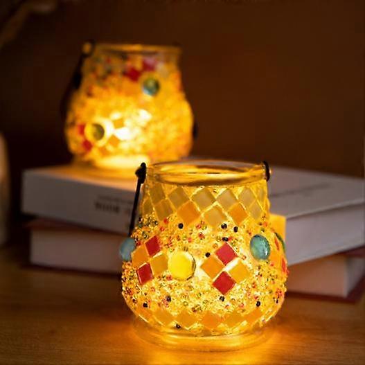 Handmade Light Colorful Mosaic Glass Table Desk Bedside Lamp