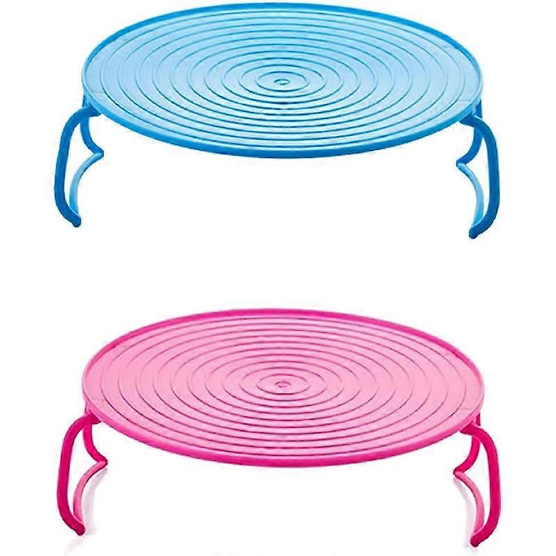 2PCS 3 in 1 Microwave Plate Stacker Plastic Multi-Functional Microwave Rack Tray