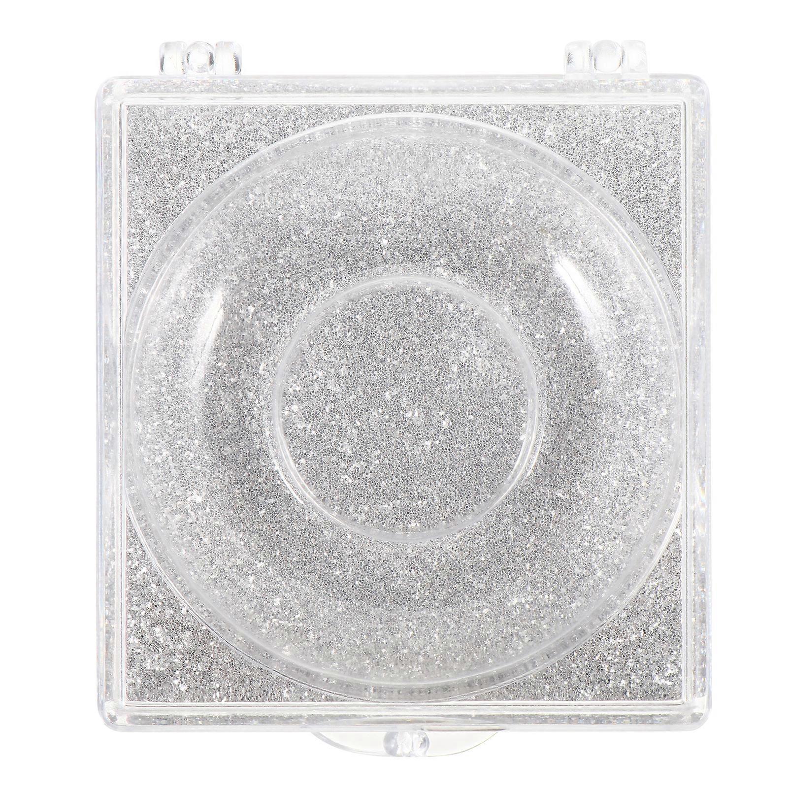 6pcs Empty False Eyelash Packaging Boxes Glitter Square Eyelash Storage Boxes