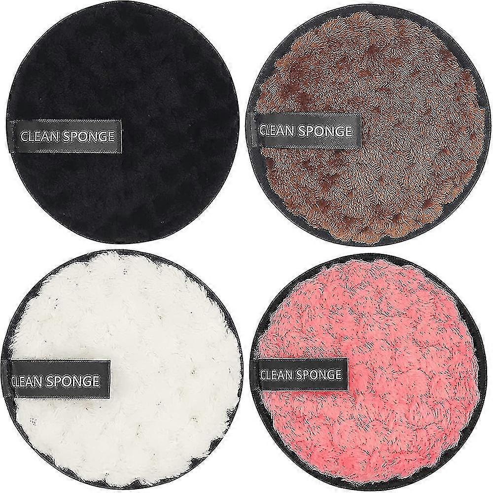 4pcs Reusable Soft Makeup Remover Pads For All Skin