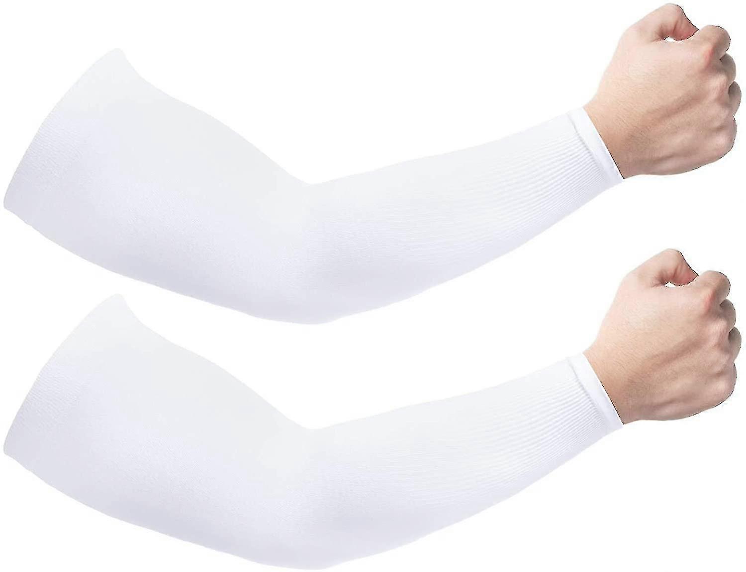 2 زوج من الحماية من أشعة الشمس فوق البنفسجية أكمام ذراع التبريد للرجال والنساء ، غطاء ذراع Upf 50