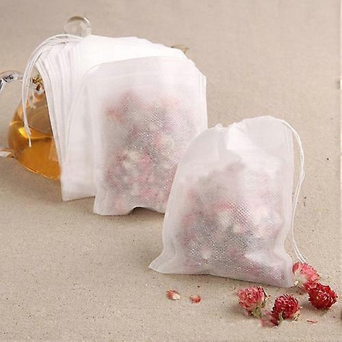 100 Pieces White Color Non-woven Drawstring Empty Filter Medicine Herb Tea Bags
