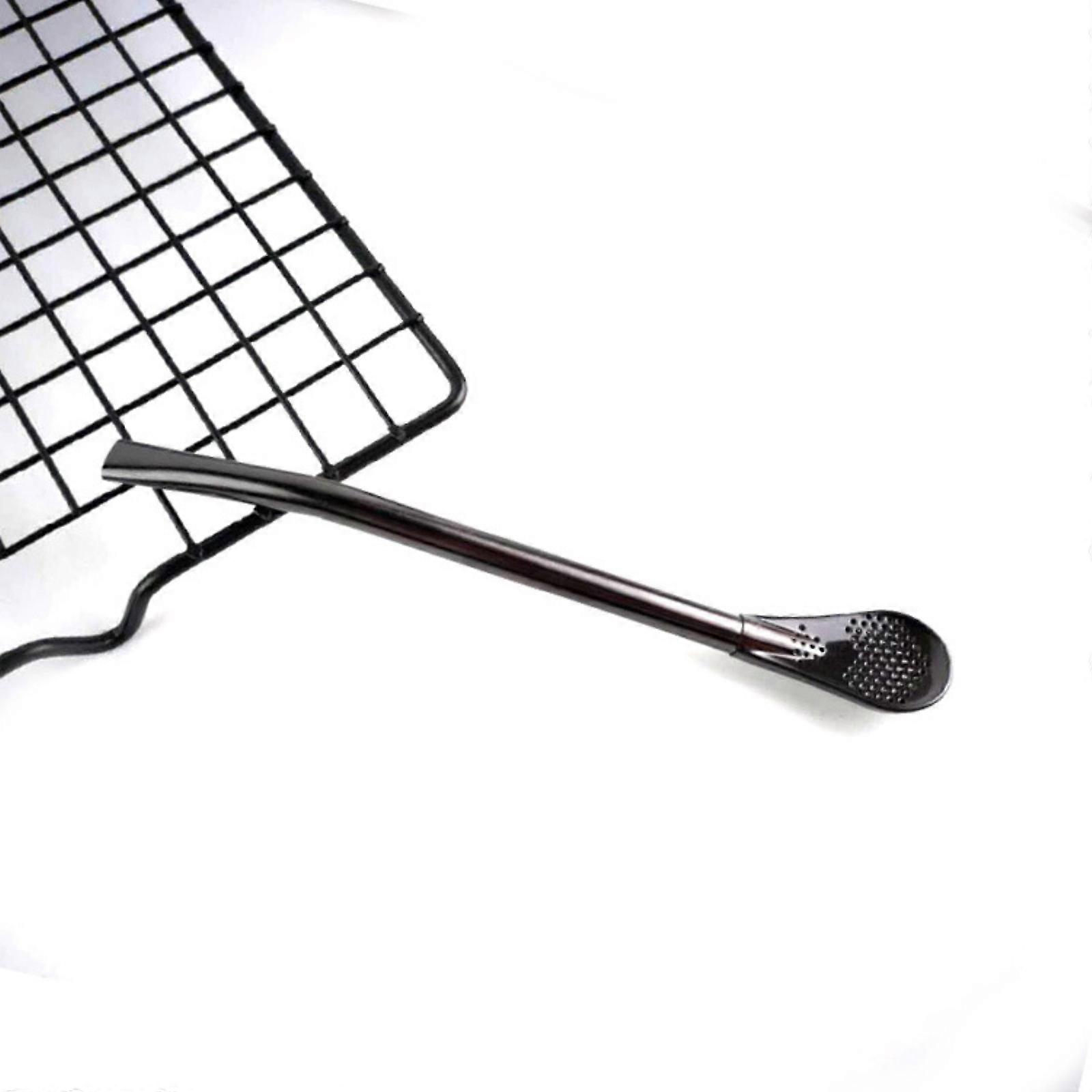 Stainless Steel Double Ring Suction Spoon Double-side Filter Hole Multi-purpose