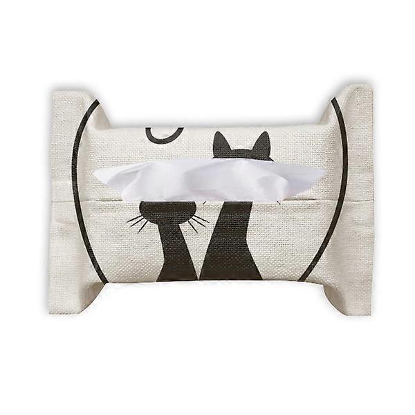 القط عشاق Sihouette الحيوان الحب ورقة منشفة منشفة حقيبة منديل بومف