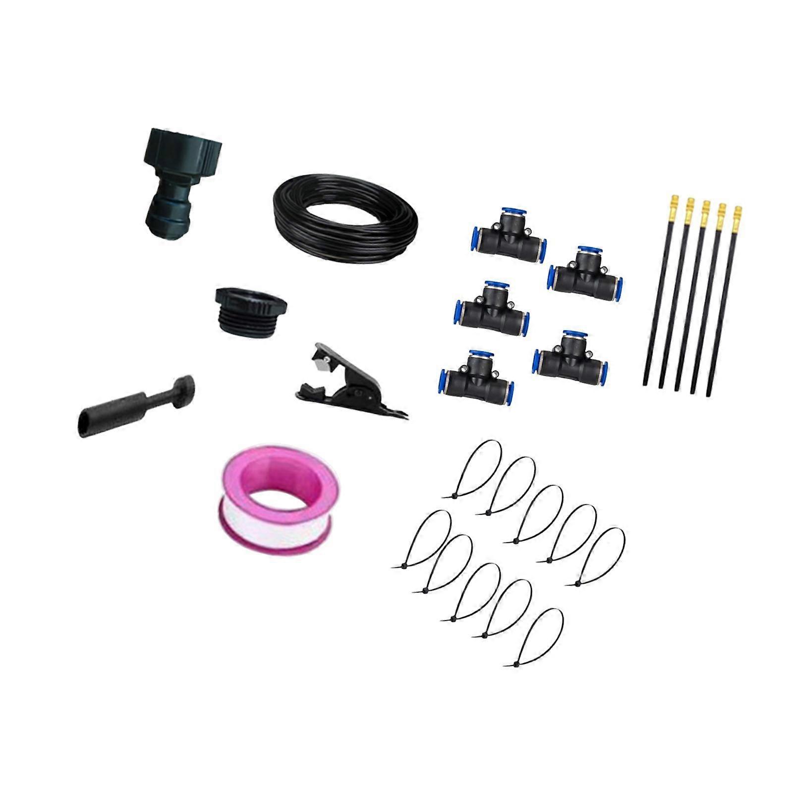 Misting System Self Watering System Greenhouse Farm Automatic Irrigation Kit 5m PE Hose