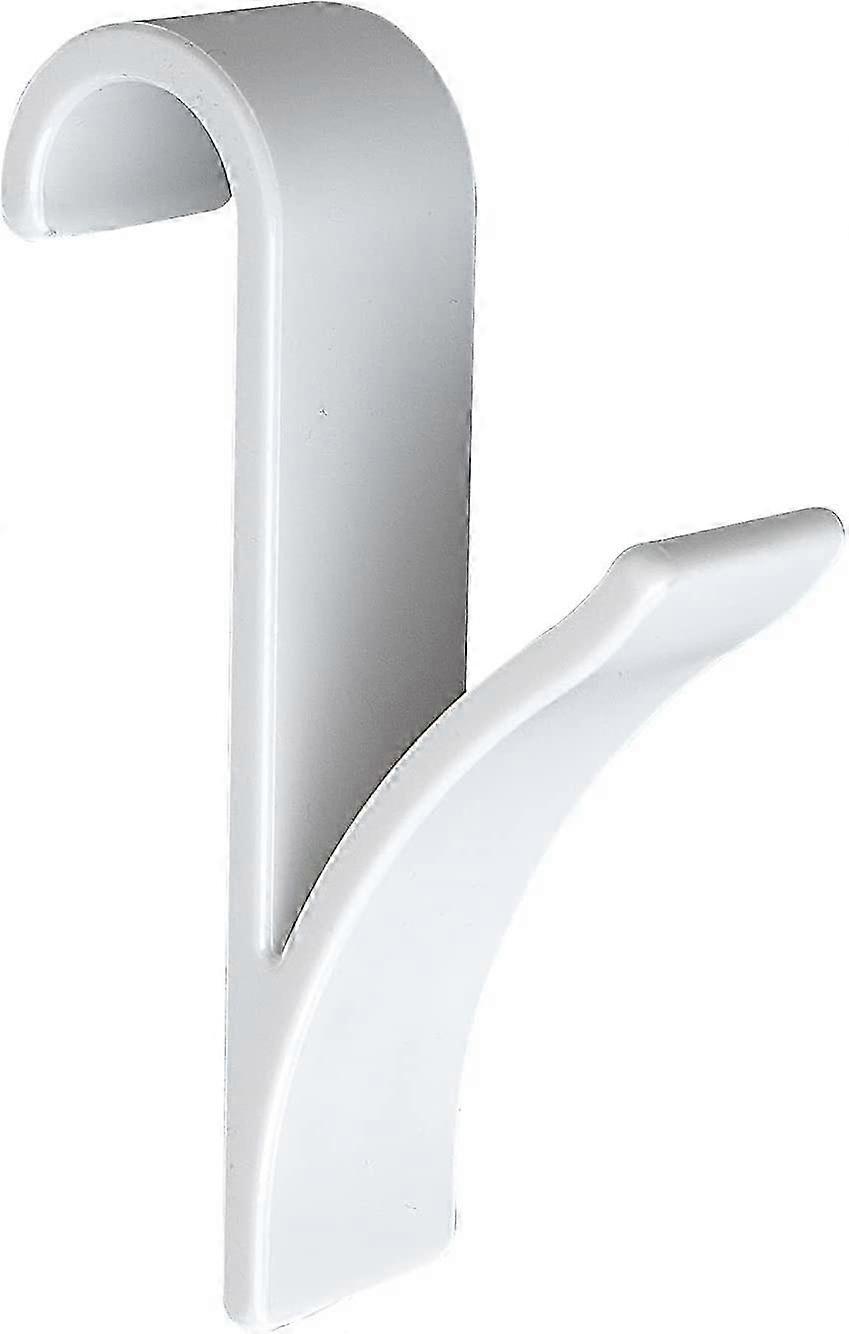 Nordic Bathroom Hooks Set of 2 - Space-Saving Plastic Towel Heater Mounts with Rust-Resistant Design, White (BSI Certified)