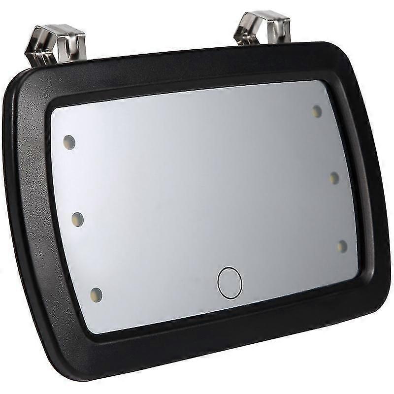 Car Visor Mirror Makeup -shading Cosmetic Mirror Mirror Automobile Make Up Mirror With Six Led Ligh