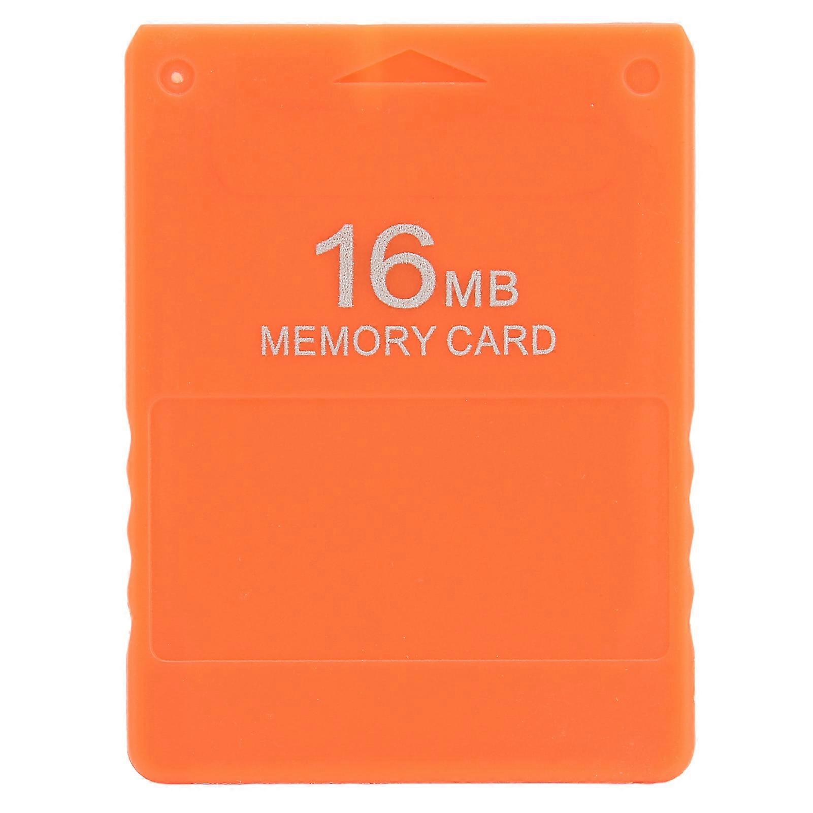 High Speed Game Memory Card Professional 16MB Memory Save Card Compatible for Playstation 2Orange