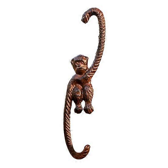 Monkey Shape Plant Bracket Anti-deform Iron Wind Chimes Wall Plant Hook for Yard