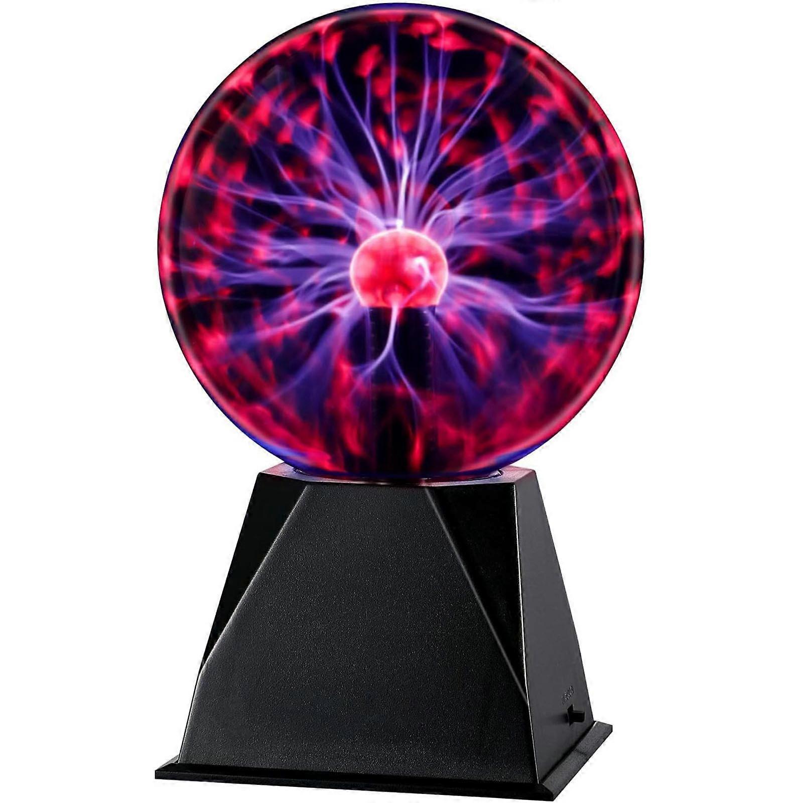 6'' USB Plasma Globe with Voice Activation, Touch Control, Red Light