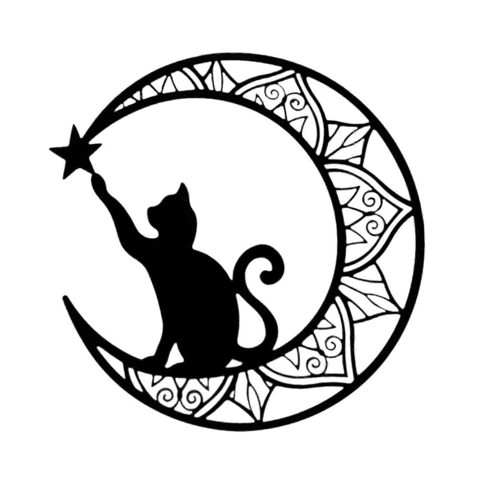 Decoração de Parede de Gato 12 polegadas Silhueta Arte Decalque para Jardim Quarto Casa Estilo A