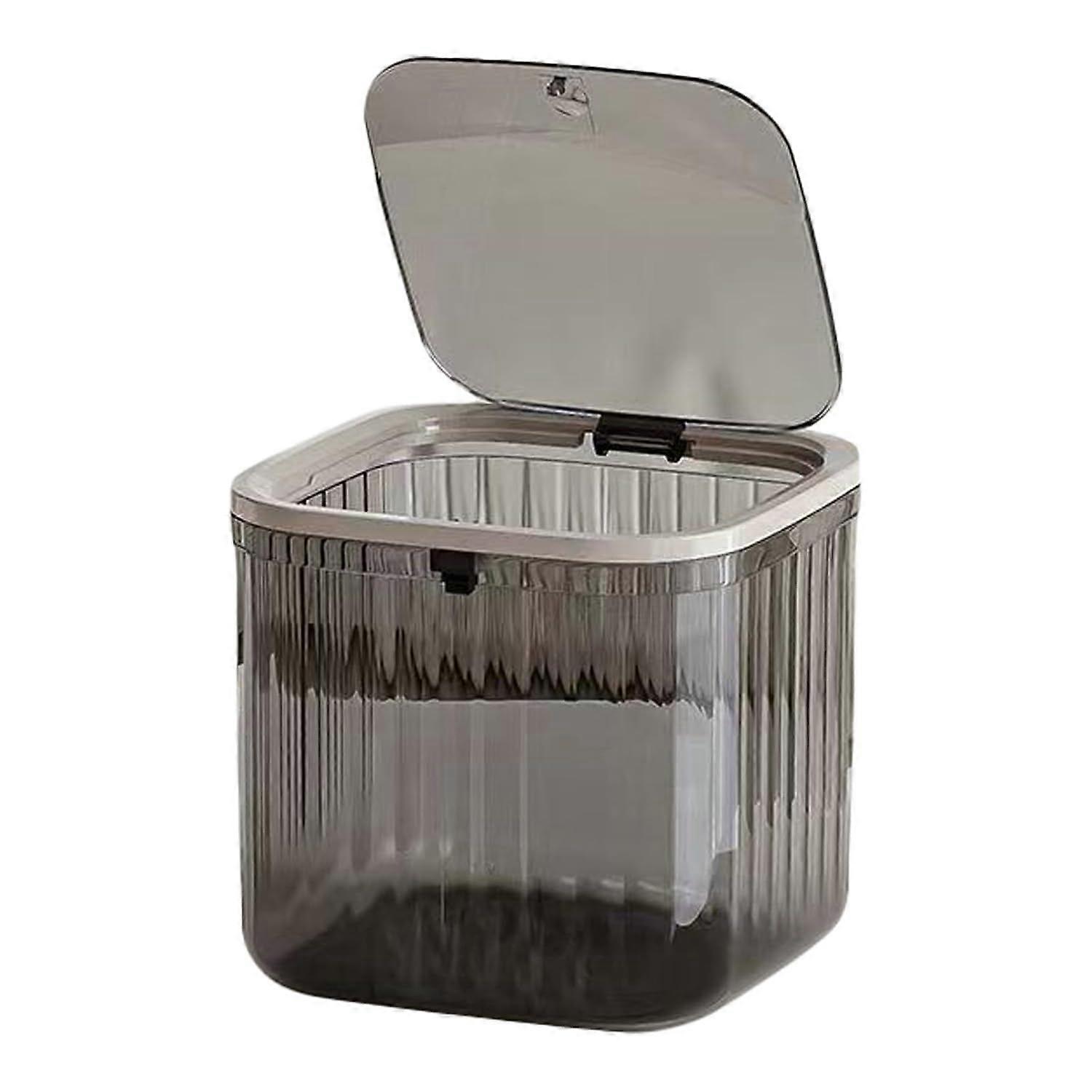 1PCS Mini Table Trash Can, Table Trash Can, Mini Desktop Trash Can, High Appearance Transparent Desktop Wastebasket, For Dressing Table, Bedrooms, Bat