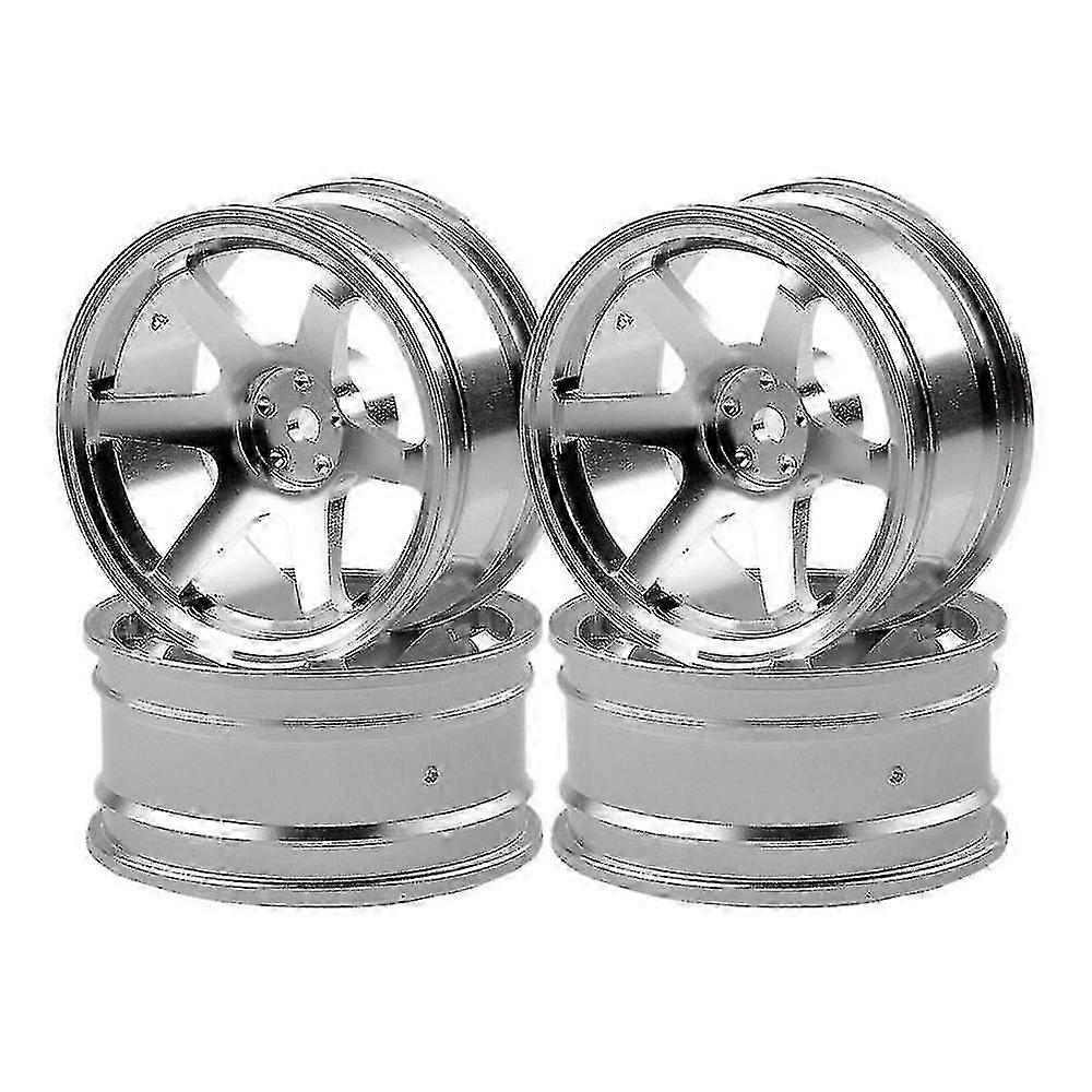 4p סגסוגת אלומיניום 6 דיבר חישוק גלגלים, כסף - JZ