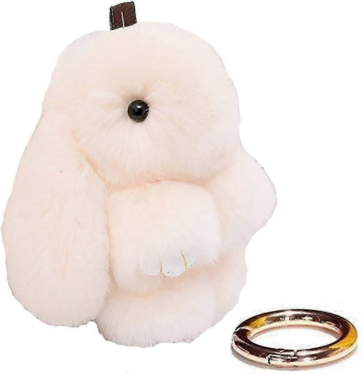 Bunny Keychain Cute Rex Rabbit Fausse Fourrure Keychain Car Handbag Keyring Keyring