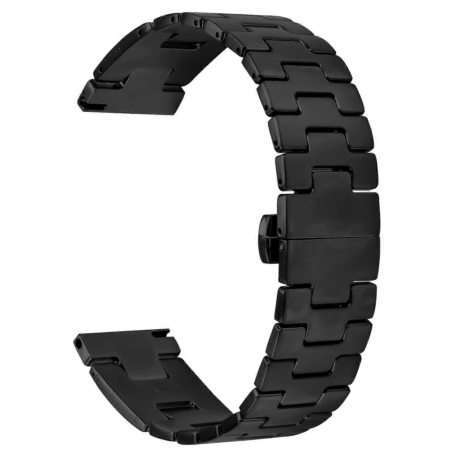 Huawei Watch GT 3 Pro 46 mm-es csereszíj H típusú fém óraszíj - fekete