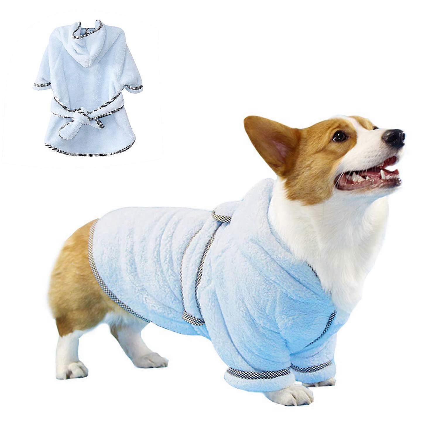 Quick-Drying Super Absorbent Medium Pet Bathrobe for Dogs - Soft Microfiber Fabric, Ideal for Bath Time and Post-Walk Use