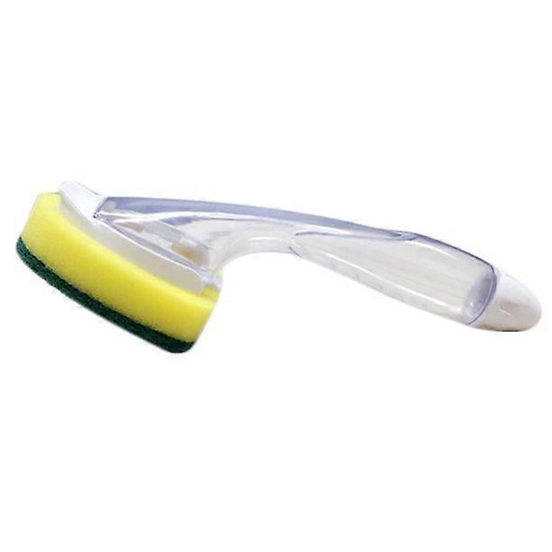 Magic Dish Cleaning Brush Soap Dispenser Handle Refillable Bowls Cleaning Sponge