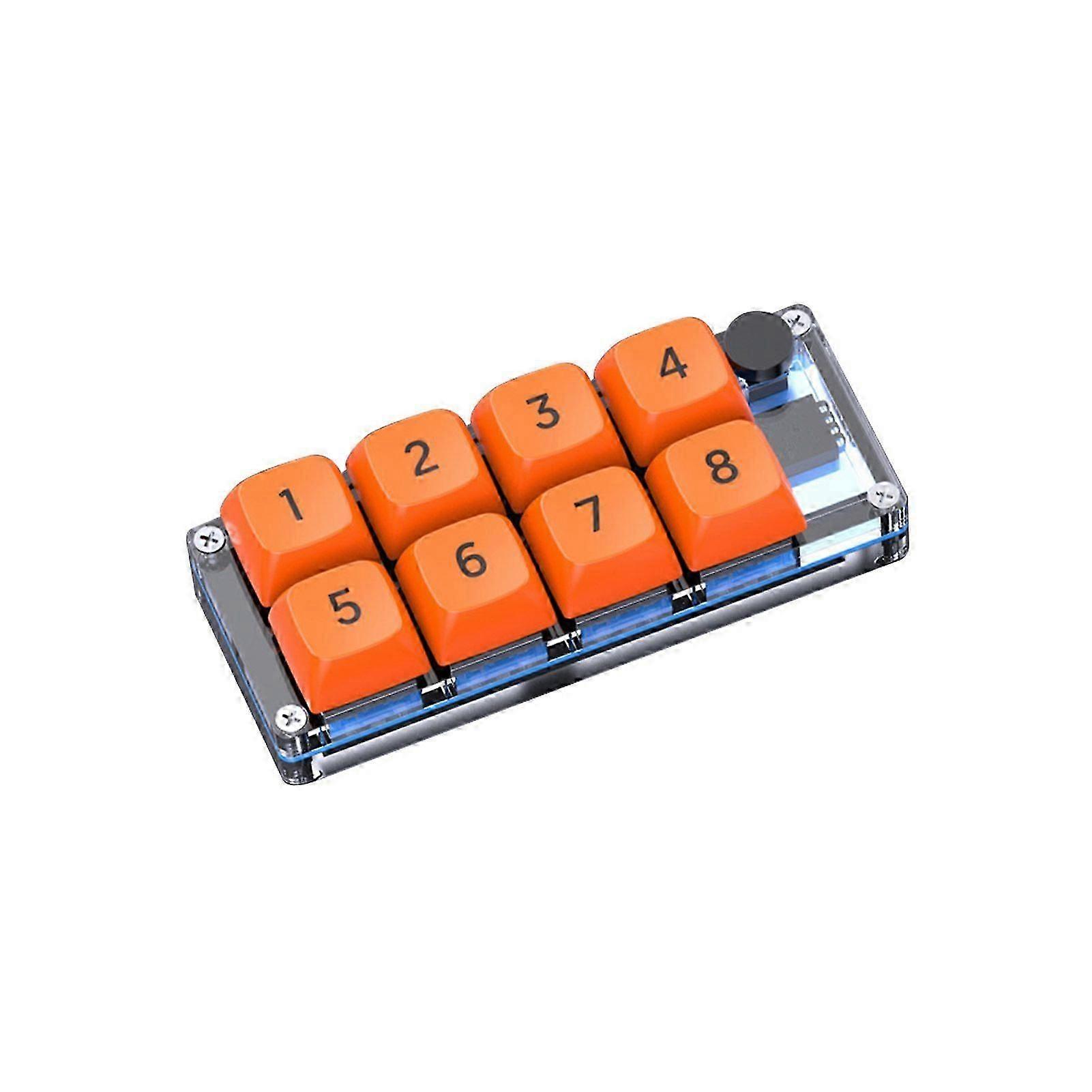 WXHMacro Programmable Mini Keyboard with RGB Backlit 8 Key Hot-swap DIY One Handed Gaming Mechanical Keypad PC Accessories