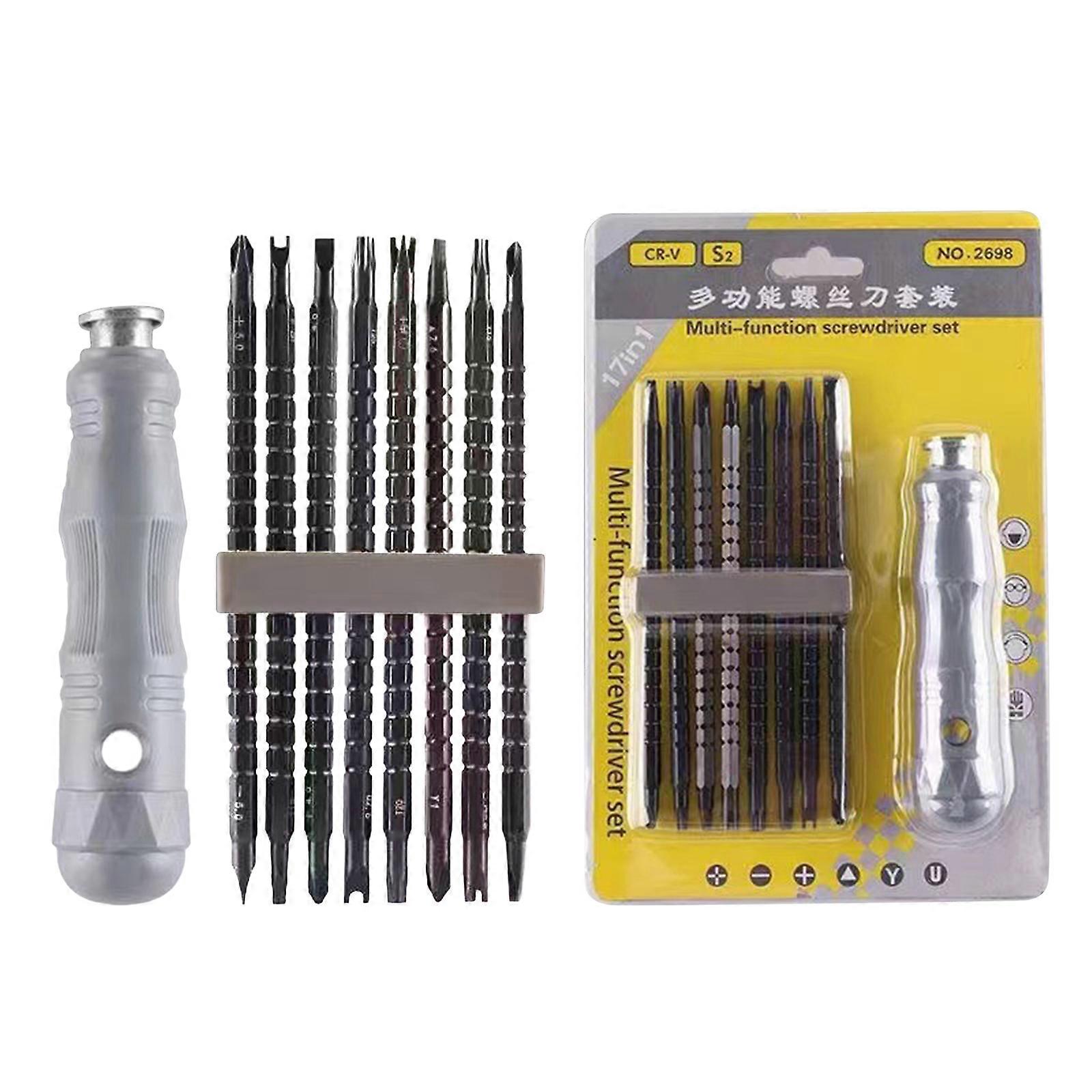 13/17 In 1 Multi-purpose Screwdriver Set Telescopic Cross Flat-head Triangular Inner Cross Double-headed Batch Head Tool