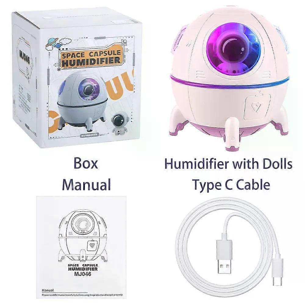 Astronaut Usb Air Humidifier Ultrasonic Mini Cute Led Small Aroma Essential Oil Diffuser Mist Spayer Maker For Room Home Fogger