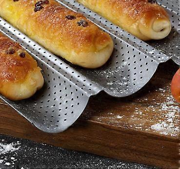 French Bread Pan, Non-stick, Perforated, Bread Mold