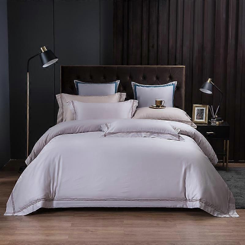 4pcs/set Pure Cotton Milled Cotton 4-piece Set Bed Sheet Quilt Cover Pillowcase 4-piece Set Twin Queen King Size
