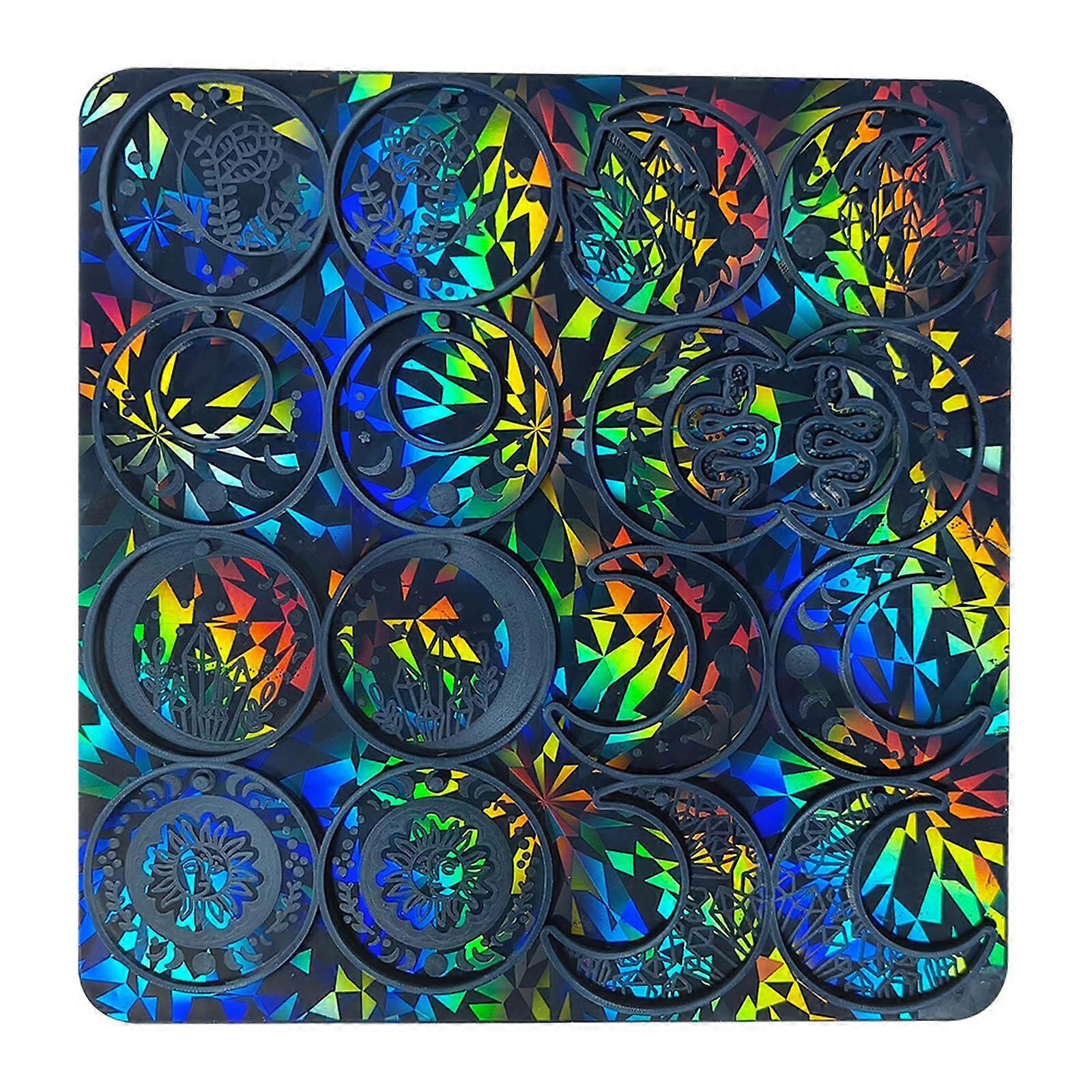 Versatile Crystal Moon Sunflower Pendants Silicone Mold Unique Accessories and Crafts Making Mold for DIY Enthusiasts
