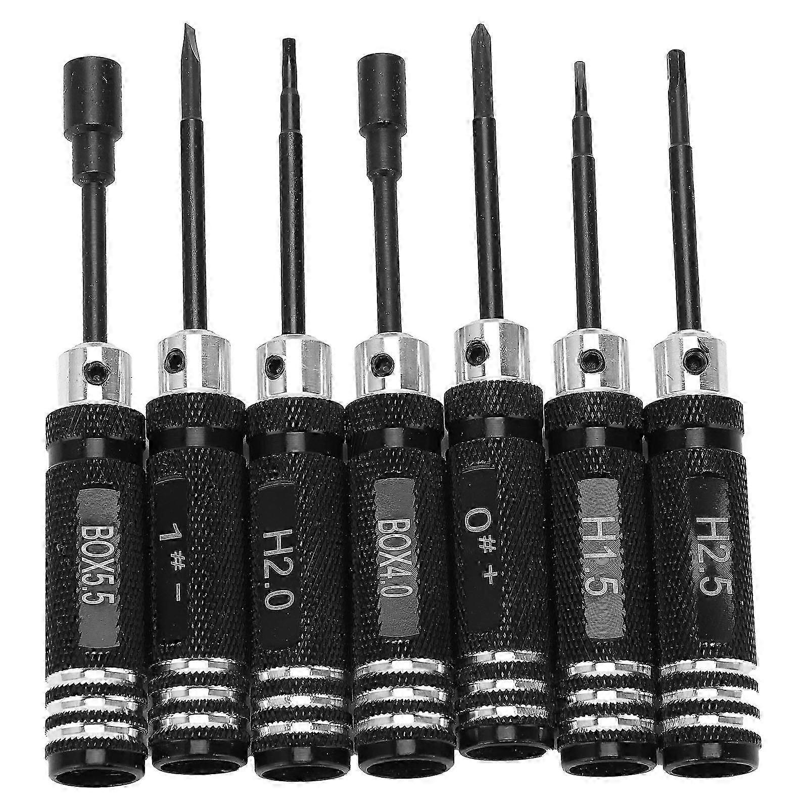 7PCS/Set Hex Slot Cross Screwdriver Set Model Machine Maintenance Tool for RC Quadcopter Boat Car Repair