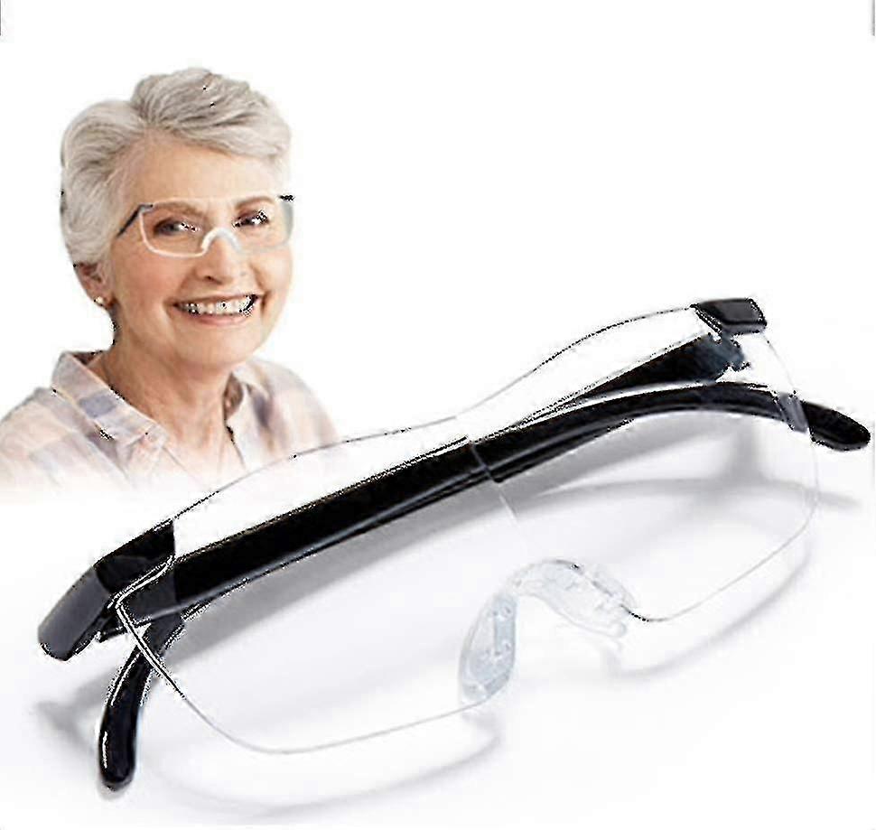 Magnifying Glass 160% - High Magnification Glasses For Elderly - Superimposed Use