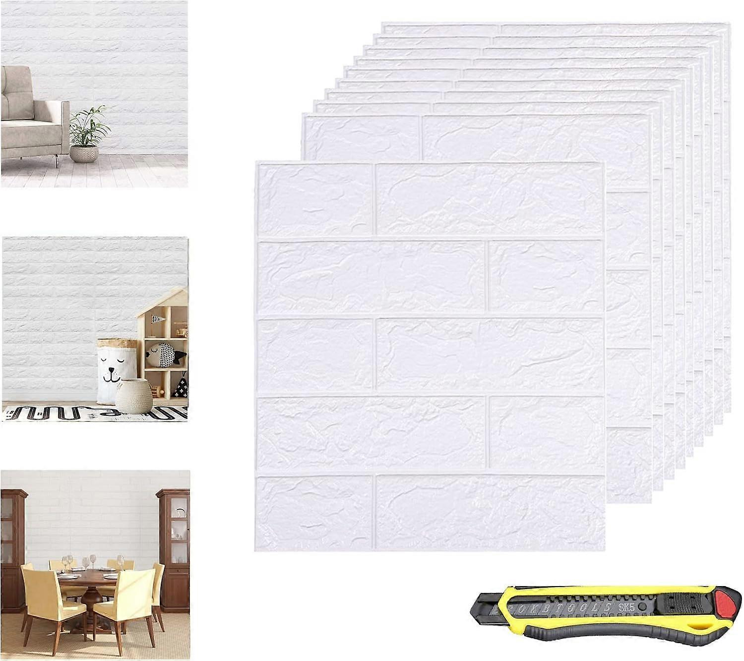 10pcs - wall stickers - brick grain small size