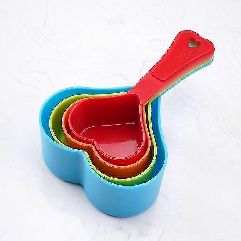 4pcs plastic kitchen utensils baking spoons, new plastic flour spoons creative multicolor baking spoons