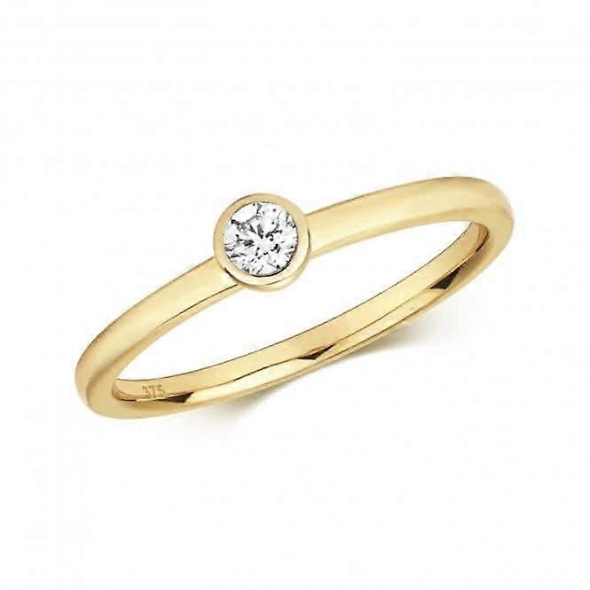 Diamond Jewellery 9ct Yellow Gold Rubover Pendant RD828