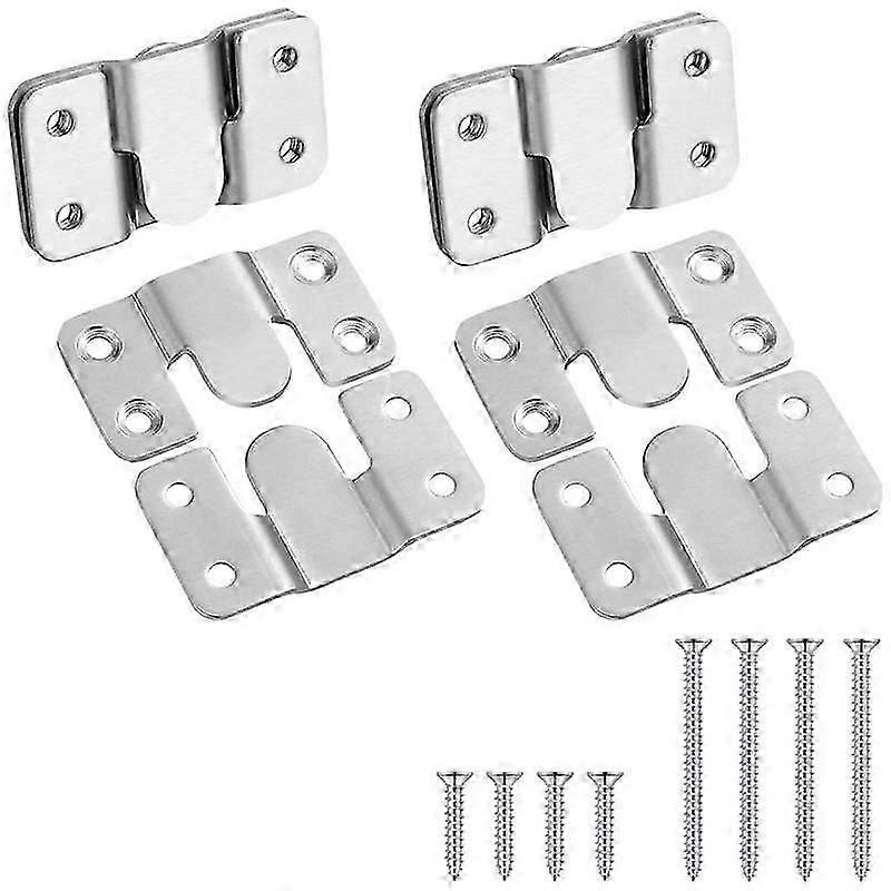 Flush Mount Bracket,Photo Frame Hook Picture Hangers, Interlock Bracket Furniture ConnectorHeadboard Wall Mount Hardware JP